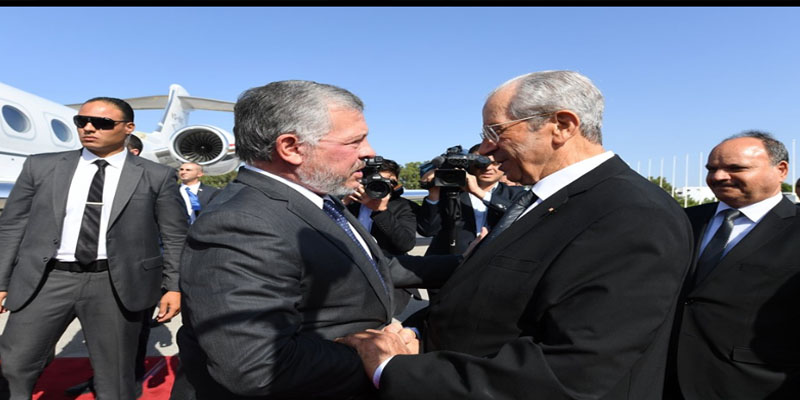 الملك عبد الله الثاني يحل بتونس لتقديم واجب العزاء
